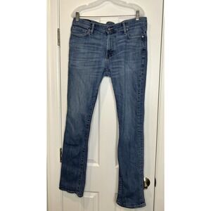 Abercrombie & Fitch Mens Kennan Straight Stretch Jeans Blue 34x34 Measure 34x32